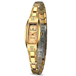 rorios Elegant Damen Armbanduhren Analog Quarzuhr Armband Tungsten Stahlband wasserdichte Armbanduhr von rorios