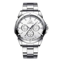 rorios Herren Uhren Analog Quarz Armbanduhr Wasserdicht Männer Uhr mit Edelstahl Armband Multifunktionale Mode Herrenuhr Elegant Uhr Herren Kleid von rorios