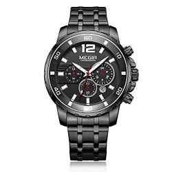 rorios Herren Uhren Wasserdichter Quarz Armbanduhr mit Edelstahl Armband Leuchtend Chronograph Armbanduhr Mode Sport Uhr für Herren Männer von rorios