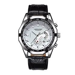 rorios Herrenuhren Analogue Quartz Armbanduhr mit Lederband Business Kleid Leuchtend Uhr wasserdichte Armbanduhren von rorios