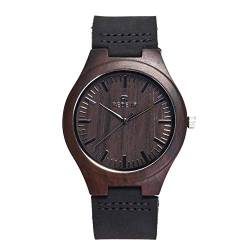 rorios Holz Armbanduhren für Herren Frauen Analog Quarz Uhr Paar Uhren mit mit Leder Armband Natur Uhren für Sie und Ihn von rorios