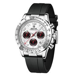 rorios Lässig Herrenuhren Leuchtender Uhr Sport Analoger Quarz Uhr mit Silikonarmband Multifunktional Armbanduhr fur Männer von rorios