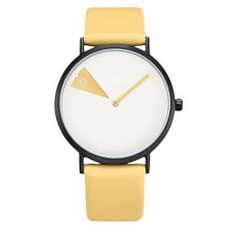 rorios Mode Damenuhren Analog Quarz Uhr mit Lederband Ultradünne Wasserdicht Uhr Minimalist Armbanduhr für Damen von rorios