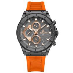 rorios Mode Herren Armbanduhren Minimalistisch Silikon Armband Uhr Multifunktional Chronograph Uhr Freizeit Analog Quarz für Männer Leuchtend von rorios