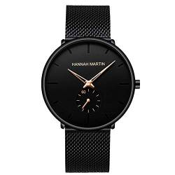 rorios Mode Herren Uhr Analog Quarzwerk Männer Ultra Dünne Mesh Edelstahlband Sport Armbanduhren für Herren Wasserdicht Minimalism Uhren von rorios