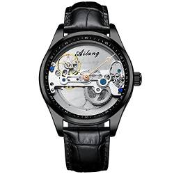 rorios Mode Herren Uhr Automatikuhr Mechanische Armbanduhr mit Edelstahlband Wasserdicht Tourbillon Uhren für Männer Herren von rorios