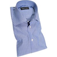 rosso e nero Herren Hemd blau gestreift Slim Fit von rosso e nero