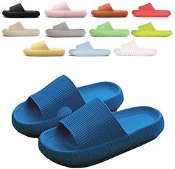 rosyclo Pillow Slides Slippers , Quick Drying Non-Slip Bathroom Massage Slippers, Lightweight and Soft EVA Home Sandals for Indoor&Outdoor, Easy Clean Open Toe platform sandals for Women and Men (Dark von rosyclo