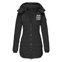 Damen Wintermantel Warmer Steppmantel Mit Abnehmbarer Kapuze Damen LäSsige Winterjacke Mit Kapuze Softshell Jacke Dicke Warme Outdoor Jacke Leichte Daunenjacke ReißVerschluss Thermo Puffer Jacke von routinfly