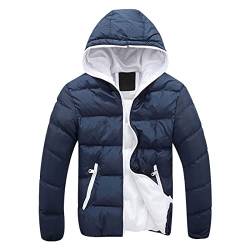 Herren Pufferjacke Wasserdicht Dicke Winterjacke Solide LäSsig Stehkragen Daunen ReißVerschluss Warme Baumwolljacke MäNtel Sportlich Plus GrößE Warmer Dicker Skimantel Winddicht Softshell Jacke von routinfly