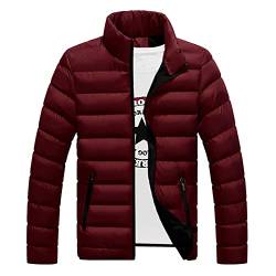 Herren Pufferjacke Wasserdicht Dicke Winterjacke Solide LäSsig Stehkragen Daunen ReißVerschluss Warme Baumwolljacke MäNtel Sportlich Plus GrößE Warmer Dicker Skimantel Winddicht Softshell Jacke von routinfly