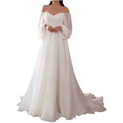 Hochzeitsgastkleid für Frauen elegantes sexy One-Shoulder-Kleid mit Laternenärmeln solide schmale Taille bodenlanges langes Kleid von routinfly