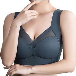 Wmbra BH Haltungskorrektur BH Damen Nahtloser Spitzen BH ohne Bügel Damen Push Up BH Gepolsterter Weicher Atmungsaktiver Sport BH Alltags BH Für Senioren Sexy Dessous Bralette Keine Ränder von routinfly