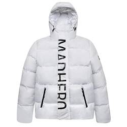 routinfly Cotton Padded Hooded Loose Down Cotton Padded Jacket Men's Hooded Jacket Man Tshirt White Man Sweater Cardigan Normal Zierlich Ärmellos Baumwolle Wolle von routinfly