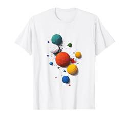 Abstrakte Planeta-Grafik, bunt, Weltraum-Kunst T-Shirt von @rtY