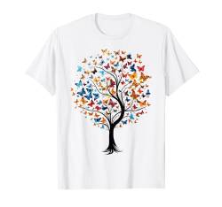 Baum bunt abstrakte Kunst Schmetterling Liebhaber Grafik Baum T-Shirt von @rtY
