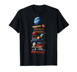 Buch Weltraum Grafik Planeten Kunst T-Shirt von @rtY
