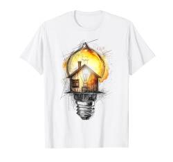Glühbirne Malerei Haus Abstrakte Kunst Malerei Grafik T-Shirt von @rtY