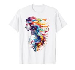 Meerjungfrau Bunte abstrakte Kunst Frauen Fantasy Meerjungfrau T-Shirt von @rtY