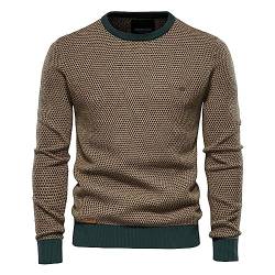 rtdgcv Wollherrenmantel 2023 Herbst Und Winter Gestrickte Unten männer Crewneck männer Persönlichkeit Pullover Mantel Senfgelb Herren (Green, XL) von rtdgcv