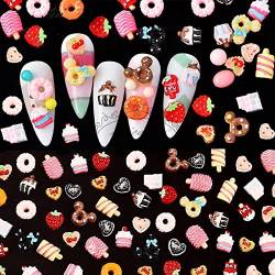 RUNRAYAY 3D Candy Nail Art Charm-Set, 100-teiliges Flatback-Harz-Zucker-Dekorationsset, süßes Candy-Eiscreme-Nagelzubehör für Nageldesign, Schmuckherstellung, DIY-Handwerk von runrayay