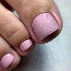 RUNRAYAY Pink Toenails Press on Nails with Glitter Bing Design, Foot Fake Nails Acrylic False Nails Tips for Women and Girls Spring Summer von runrayay