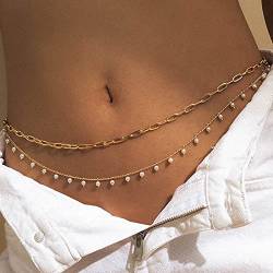 RUNRAYAY Schichtung Perlenkette Gürtel Schichtung Körperkette Schichtung Körper-KetteRave Körper-Accessoires für Frauen und Mädchen, 30-39 Zoll von runrayay