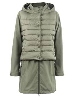 s'questo Damen Jacke Soquesto Softshell Parka und abnehmbare Steppweste squesto, Gr. 42, Grün von s`questo