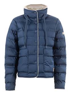 s'questo Damen Jacke Soquesto Übergangsjacke Steppjacke mit Taschen und Knöpfen gesteppt Frühjahr squesto, Gr. 40, Blau von s`questo