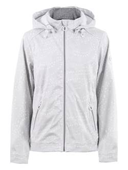 s'questo Damen Jacke Soquesto Wasserdichte Jacke für Frühling Leichte Regenjacke mit Taschen Abnehmbare Kapuze squesto, Gr. 38, Grau von s`questo