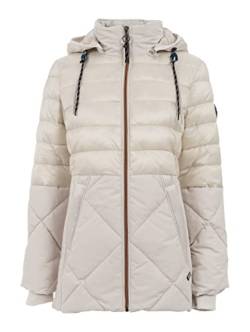 s’questo Damen Jacke Soquesto Winter Steppjacke mit Taschen Abnehmbare Kapuze squesto, Gr. 36, Weiß von s`questo