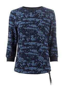 s'questo Damen Sweater Soquesto Rundhalsshirt mit abstraktem Muster 3/4 Ärmel grafischer Print squesto, Gr. 36, Mehrfarbig von s`questo