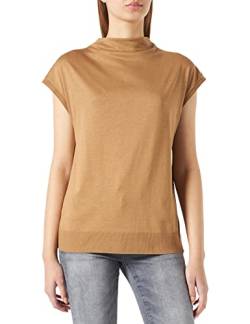 s.Oliver BLACK LABEL Damen T-Shirt kurzarm Regular, Sandstein, 40 von s.Oliver BLACK LABEL