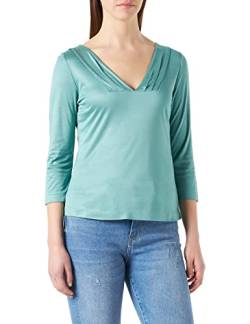 s.Oliver BLACK LABEL Damen T-shirt 3/4 Arm Regular Fit T Shirt, Dusty Green, 44 EU von s.Oliver BLACK LABEL