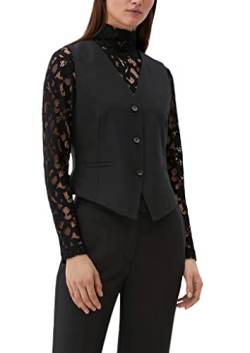 s.Oliver BLACK LABEL Damen Vest Weste, Schwarz, 42 EU von s.Oliver BLACK LABEL