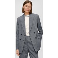 s.Oliver BLACK LABEL Jackenblazer Taillierter Longblazer aus Baumwollmix von s.Oliver BLACK LABEL