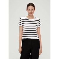 s.Oliver BLACK LABEL Kurzarmshirt T-Shirt aus Baumwollstretch Stickerei von s.Oliver BLACK LABEL