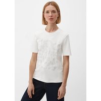 s.Oliver BLACK LABEL Kurzarmshirt T-Shirt mit Frontstickerei Stickerei von s.Oliver BLACK LABEL