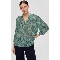 s.Oliver BLACK LABEL Langarmbluse Bluse aus Chiffon Raffung von s.Oliver BLACK LABEL