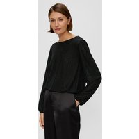 s.Oliver BLACK LABEL Langarmshirt Bluse mit Ausbrennermuster Glitzergarn von s.Oliver BLACK LABEL