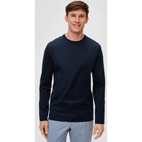 s.Oliver BLACK LABEL Langarmshirt Longsleeve aus merzerisierter Baumwolle Blende von s.Oliver BLACK LABEL