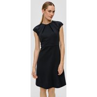 s.Oliver BLACK LABEL Minikleid Kurzes Kleid mit plissiertem Rundhalsausschnitt von s.Oliver BLACK LABEL