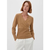 s.Oliver BLACK LABEL Strickpullover Pullover mit Rippbündchen Rippbündchen von s.Oliver BLACK LABEL