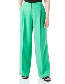 s.Oliver BLACK LABEL Women's Hose lang, Regular Fit Wide Leg, Green, 38/32 von s.Oliver BLACK LABEL