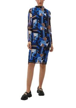 s.Oliver BLACK LABEL Women's Meshkleid, Allover Print, Blue, 40 von s.Oliver BLACK LABEL