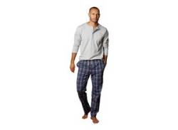 Pyjama S.OLIVER Gr. 48/50, grau (grau, meliert) Herren Homewear-Sets Pyjamas von s.Oliver