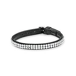 s. Oliver Damen-Armband Lederarmband Swarovski Elements Edelstahl Kristall silber Rundschliff 21 cm - 544757 von s.Oliver