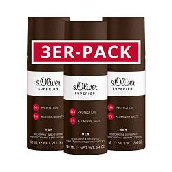 s.Oliver® Superior Men I Deodorant - ausdrucksvoll & maskulin - lang anhaltender Schutz I 150ml Aerosol Spray - 3er Pack von s.Oliver