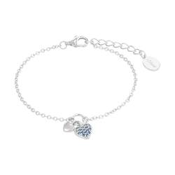 s.Oliver Armband 925 Sterling Silber Mädchen Kinder Armschmuck, mit Zirkonia synth., 14+2 cm, Silber, Herz, Kommt in Schmuck Geschenk Box, 2036454 von s.Oliver