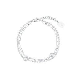 s.Oliver Armband Edelstahl Damen Armschmuck, 17+3 cm, Silber, Kommt in Schmuck Geschenk Box, 2031475 von s.Oliver